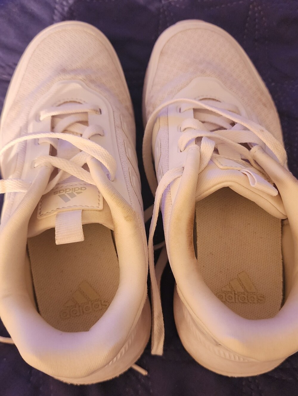 Adidas White Cloudfoam Athletic Running Sneakers | Kids